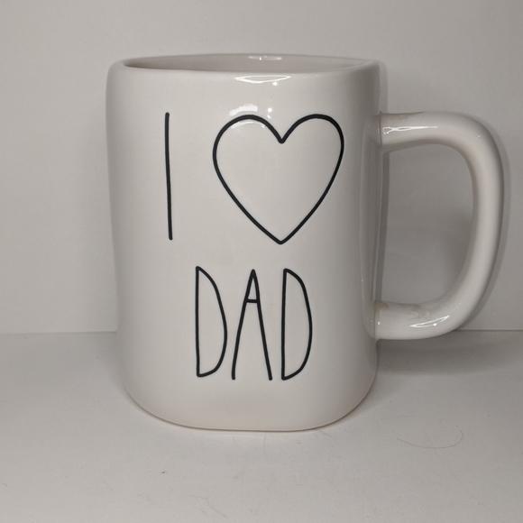 Rae Dunn "I Heart Dad" White Mug